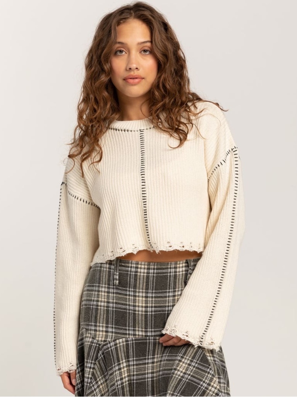 BDG Urban Outfitters Cropped Stitch Womens Sweater